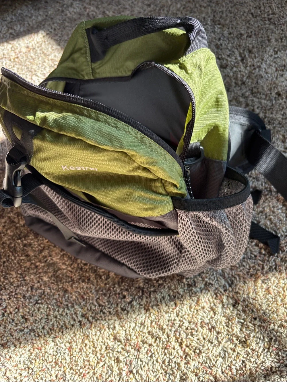 KELTY Kestrel Waist Bag Belt Fanny Pack Hiking Camping Outdoor Lumbar Green Gray
